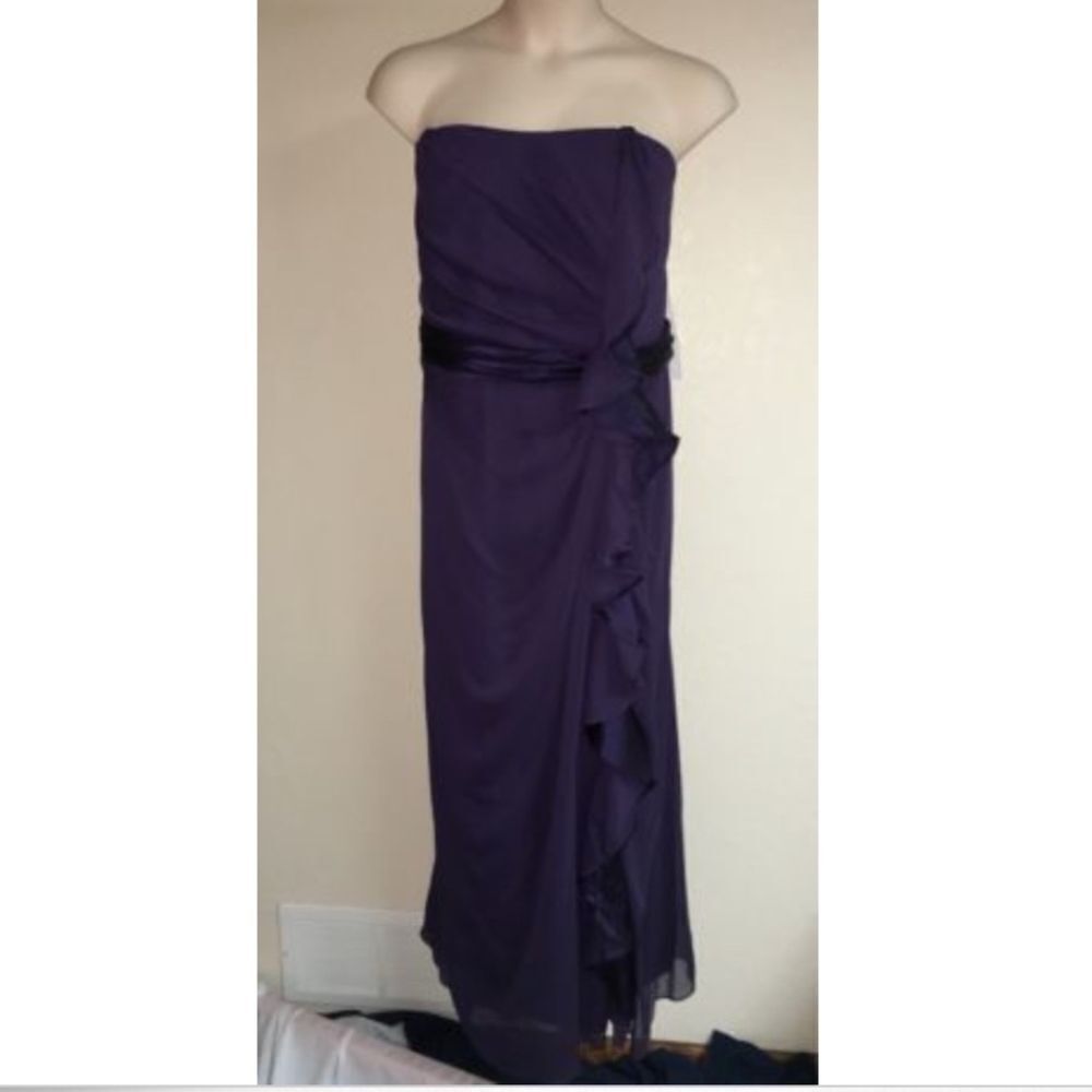 Davids Bridal Dress Strapless Lapis Size 2 NWT